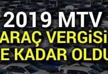 2019 MTV Araç Vergisi Ne Kadar Oldu? İşte 15,9 Zamlı MTV 2019 Listesi